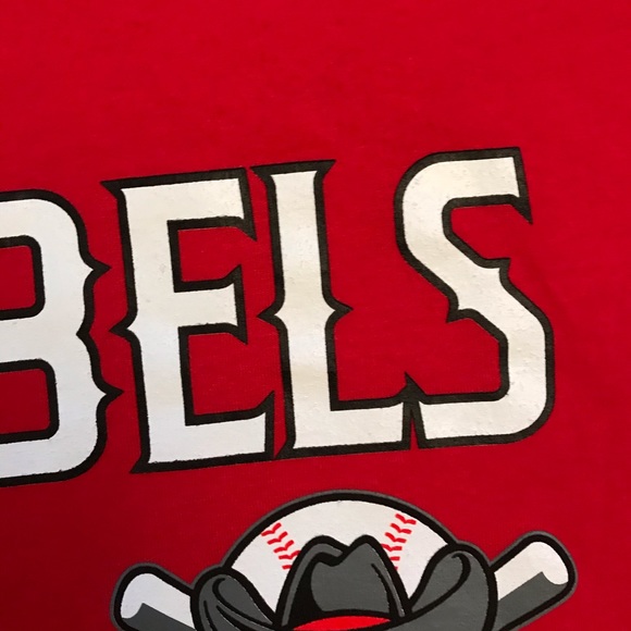 UNLV Rebels T-Shirt Baseball Bandit Logo Red - Picture 6 of 9